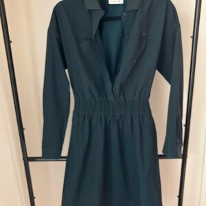 Lacoste Forest Green Long Sleeve Dress